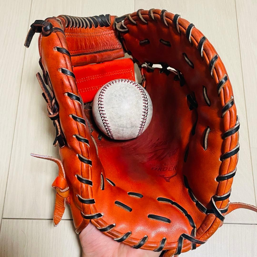 ミズノプロ硬式ファーストミット店舗オーダー5DNA耕作印有り