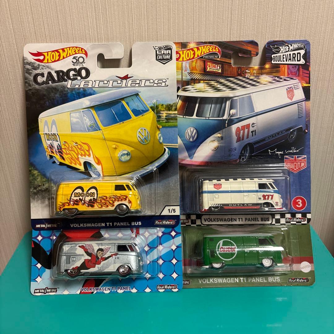 ニ*ー様 ホットウィール VOLKSWAGEN T1 PANEL BUS 4台セ