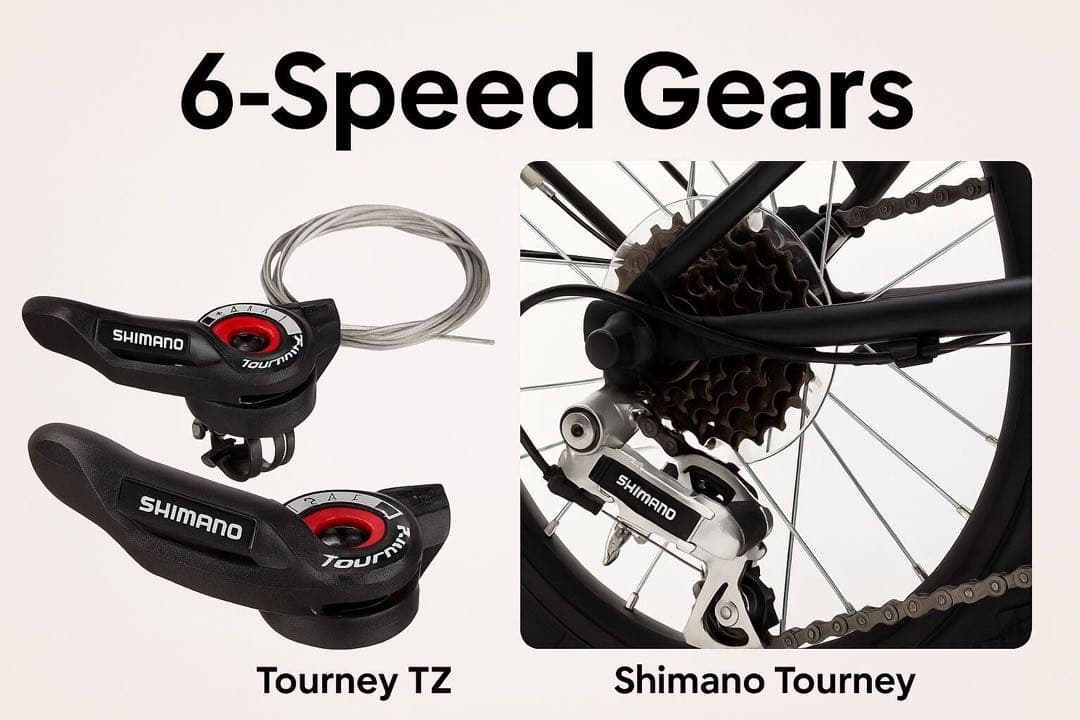 新品　折りたたみ自転車 20インチ 6段変速 カゴ・ライト・錠付き　白色