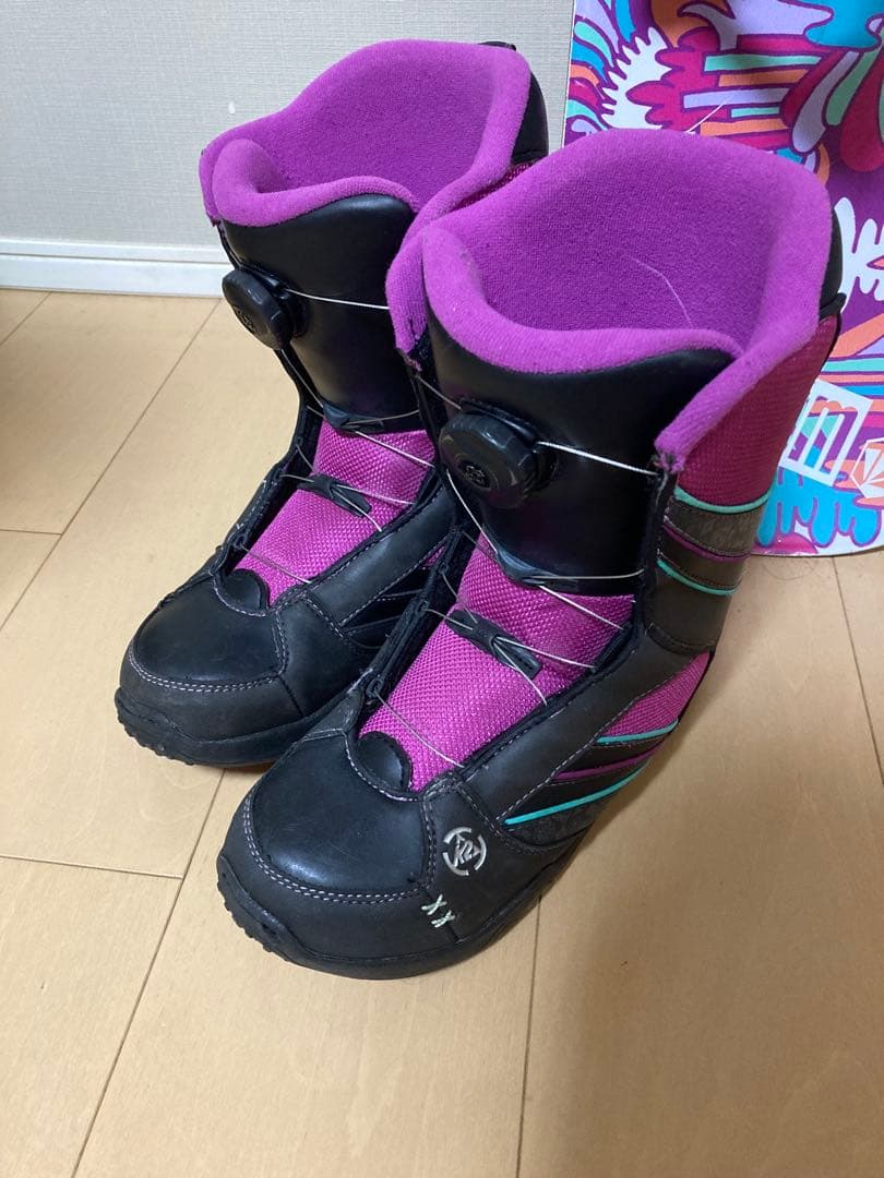 3点セットキッズ用K2 スノーボード ビンディング ブーツセット