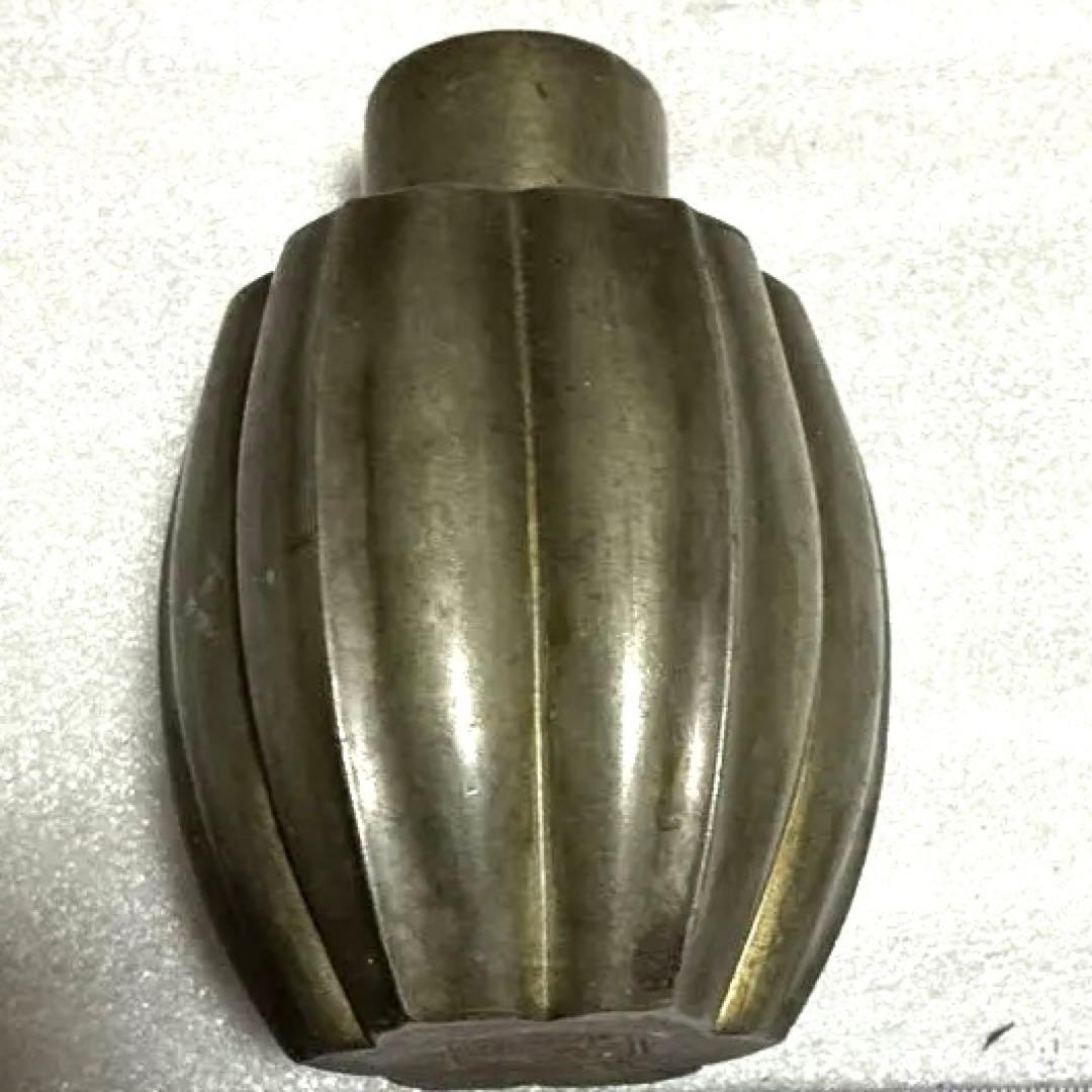 古錫 茶葉罐 乾茂自造 「錫製光面無紋茶心壺」 茶筒 茶入 茶純錫 金工 茶器