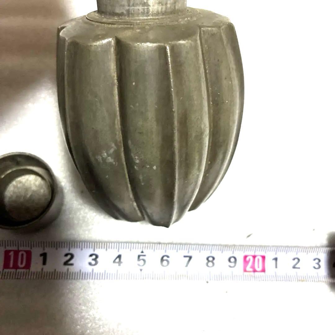 古錫 茶葉罐 乾茂自造 「錫製光面無紋茶心壺」 茶筒 茶入 茶純錫 金工 茶器