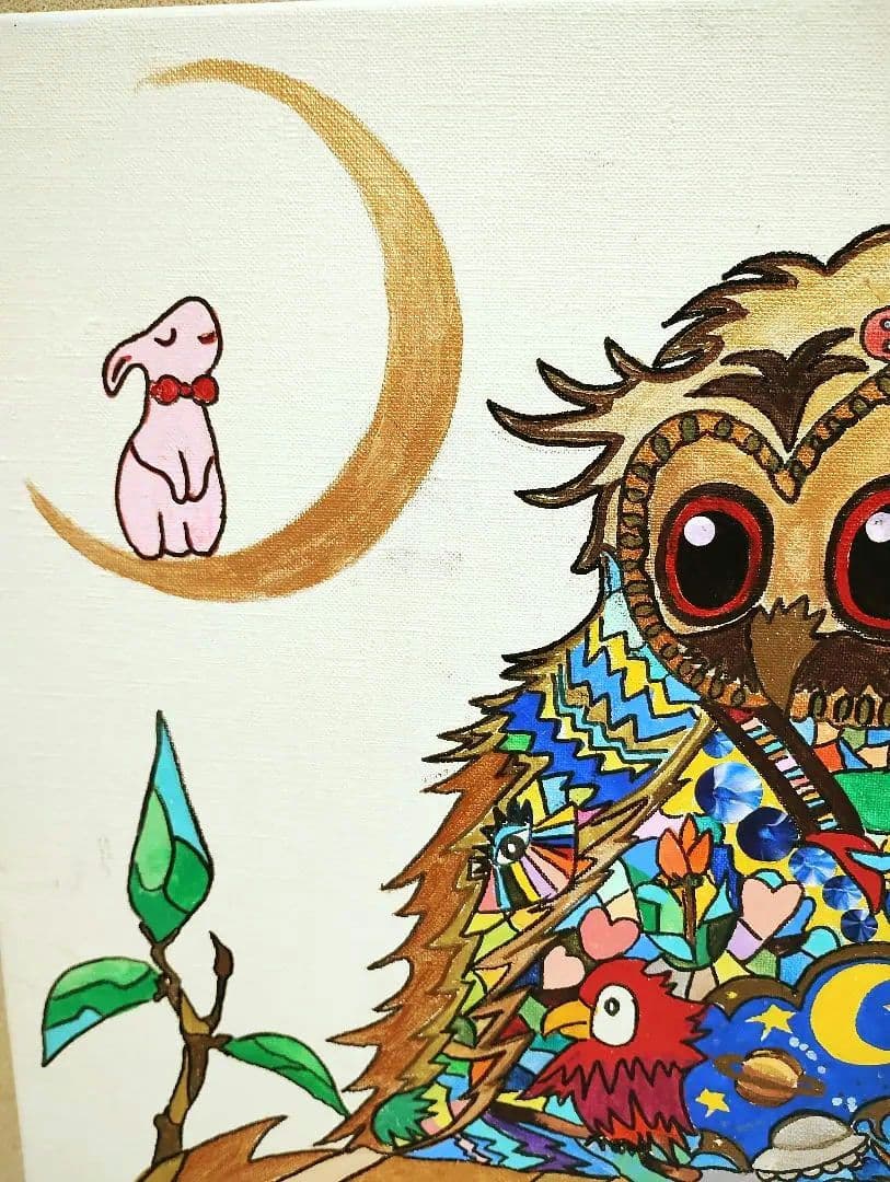 【SALE】［F6号］ジミー大西（森の哲学者）/肉筆/手描き/サイン有/アクリル