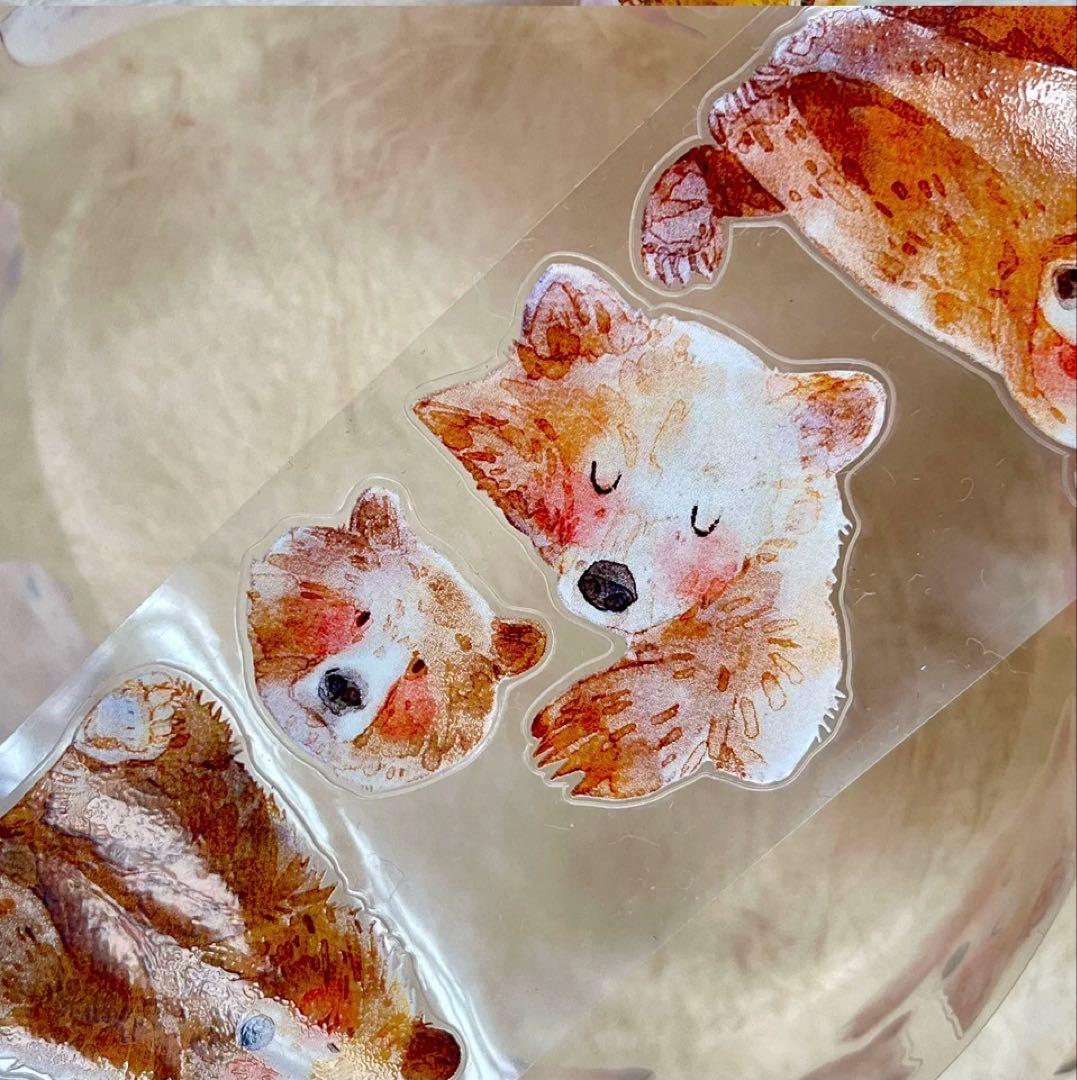 PET 熊大 ダイカット加工 4.5cm×5m 海外マスキングテープ クマ