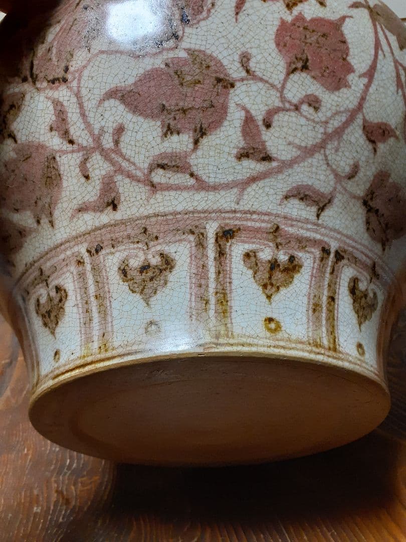 中国元～明時代洪武期釉裏紅大花瓶