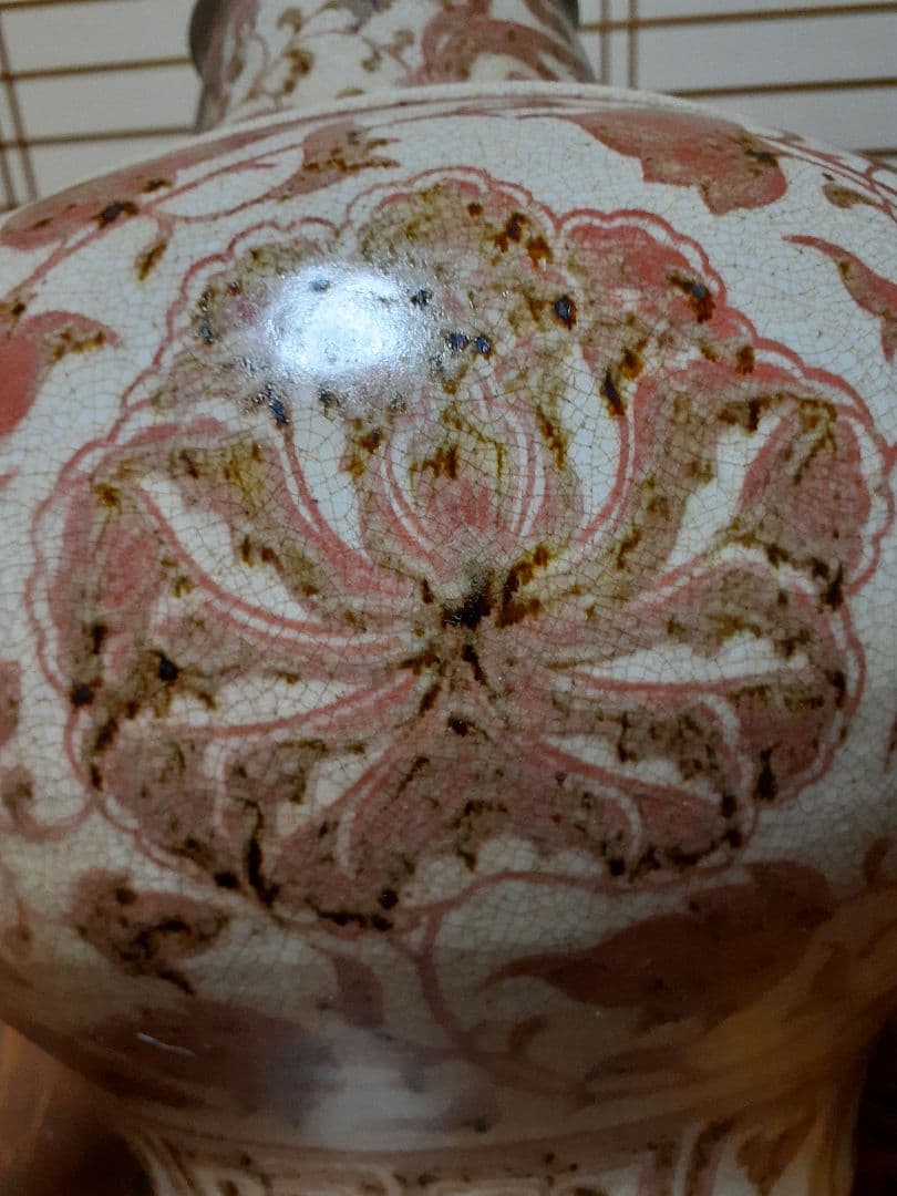 中国元～明時代洪武期釉裏紅大花瓶