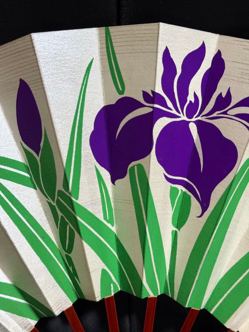 扇子　32.5cm 宮脇賣扇庵　金　月秋草花　飾り扇　飾舞扇　舞扇子　舞踊　着物