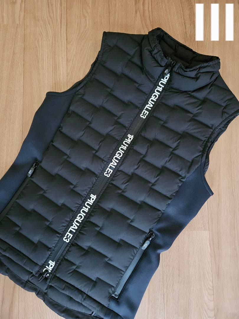 【1piu1uguale3】STAND DOWN VEST　ブラック