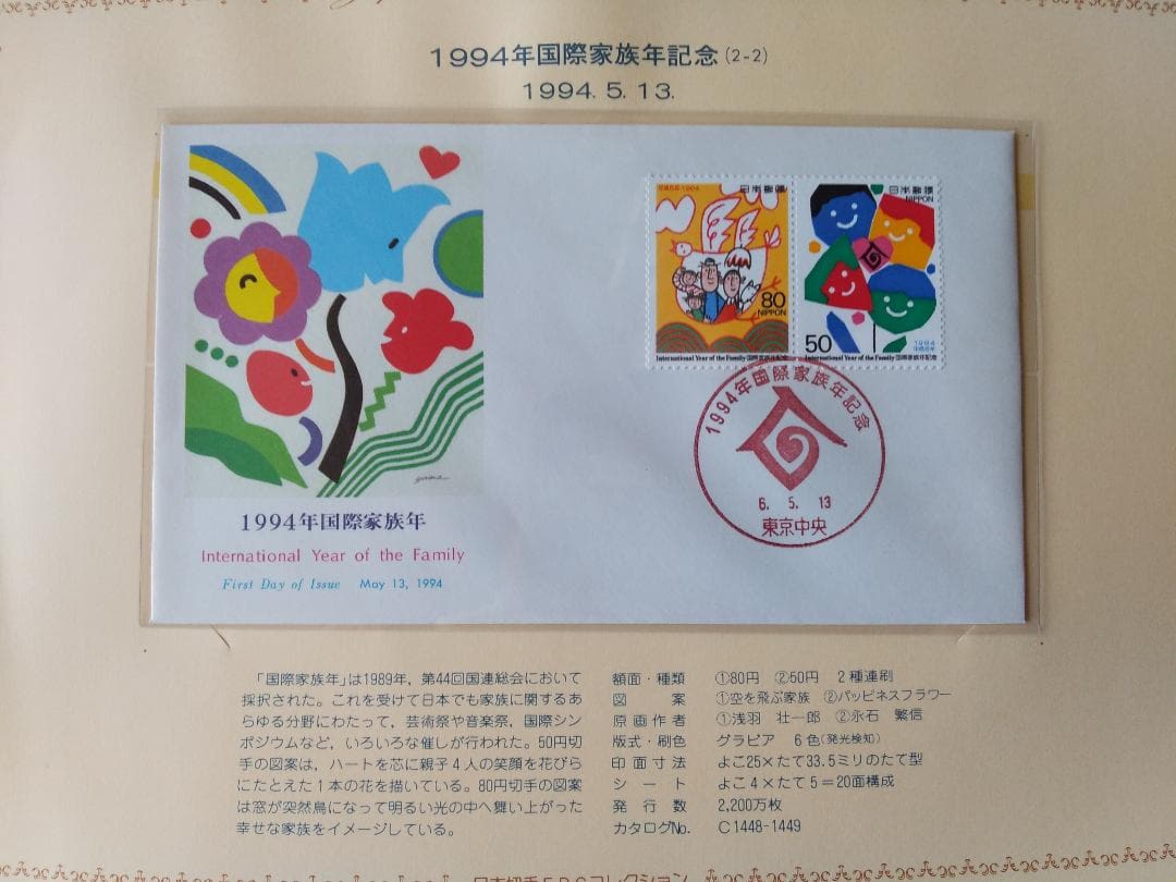初日カバー 1994年 平成6年 戌年 記念切手 切手 36通 ファイル 新品