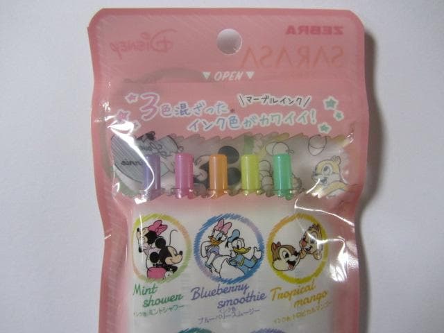 ゼブラ サラサクリップ マーブルカラー 10パックSet 5色セット ディズニー