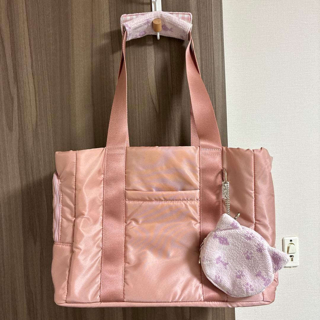 フェイラー　キャリーバッグ　犬　猫　ピンク　ナイロン　ポーチ付き