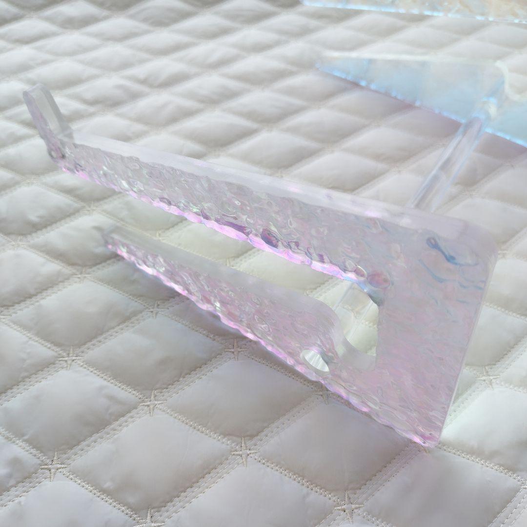 21* アクリル製ノートパソコンスタンド 調節可能 キラキラ 綺麗 お洒落