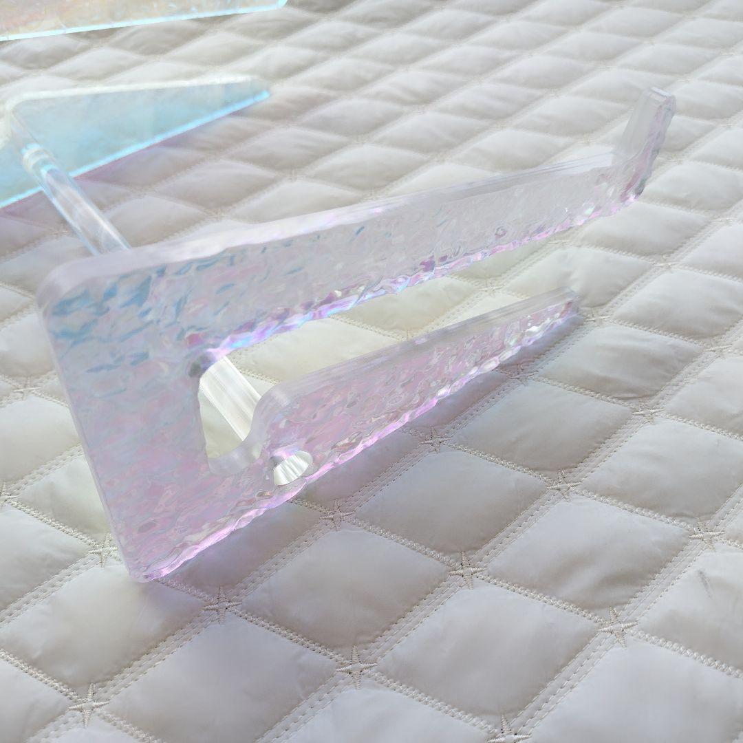 21* アクリル製ノートパソコンスタンド 調節可能 キラキラ 綺麗 お洒落