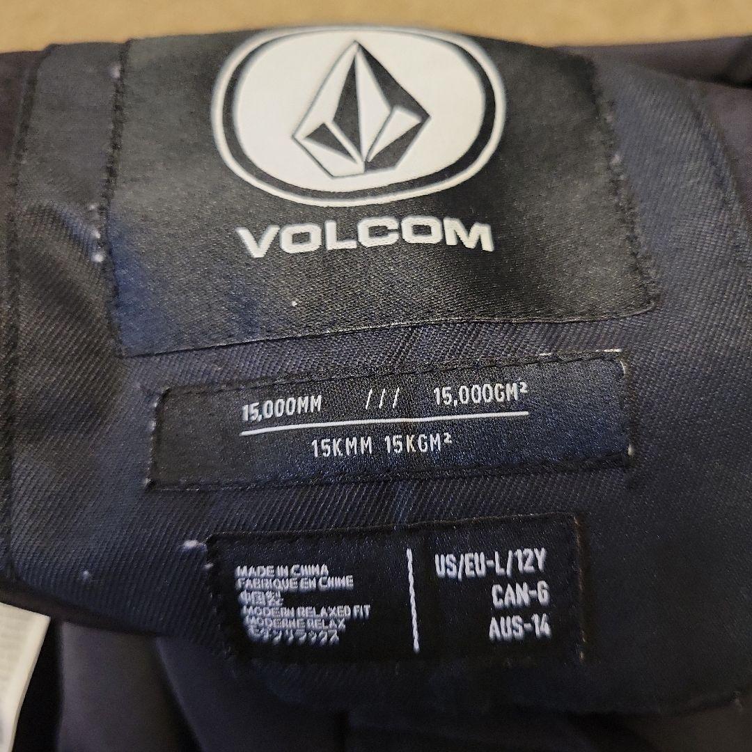 ボルコムキッズL ビブパンツ黒（スノーウェア）