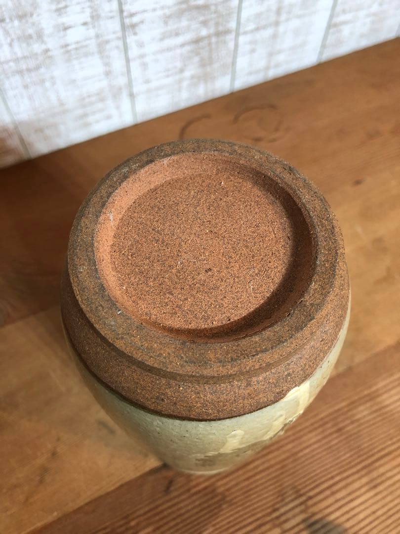 ユニーク♪　押葉瓶　河合紀作　花瓶　花器　生け花　インテリア　陶芸