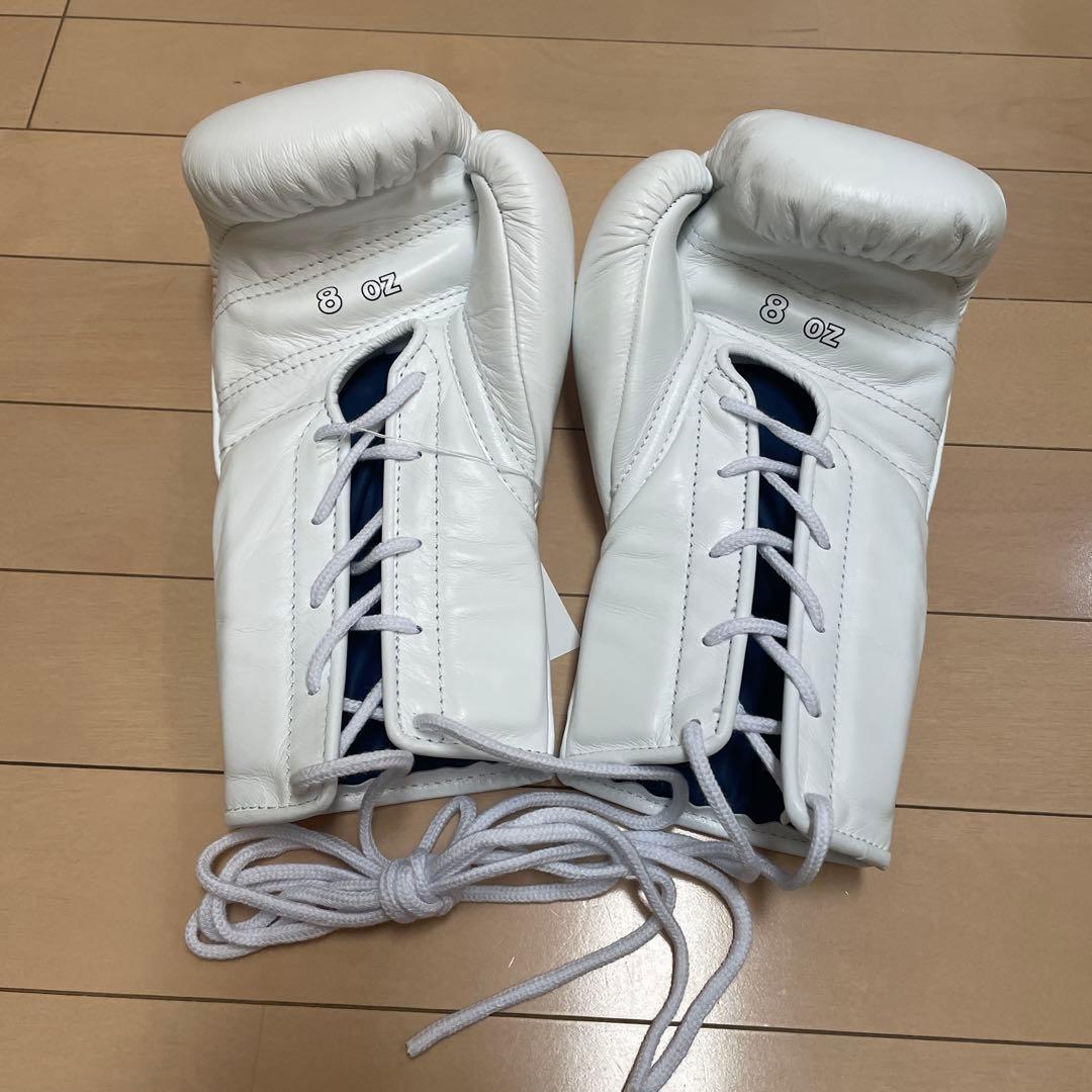 新品即日発送 ウイニング 8オンスグローブ ホワイト 牛皮革製 MS-200