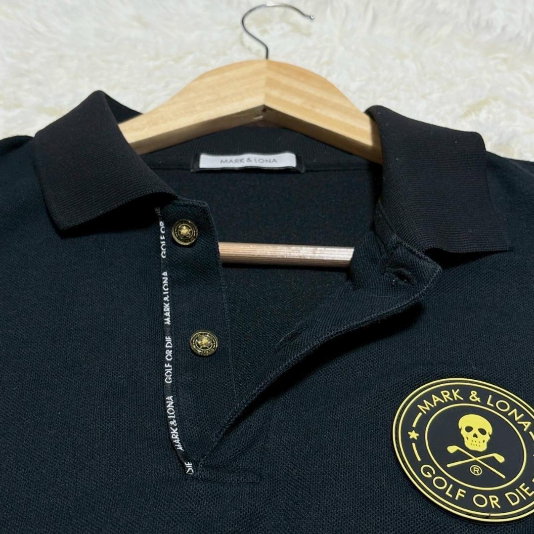 MARK&LONA 黒 長袖ポロシャツ 48 M〜L相当 近年モデル