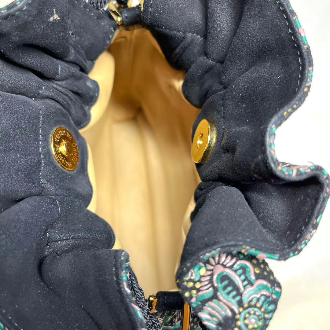 【美品】印傳屋　インデンヤ　巾着バッグ　ポーチ