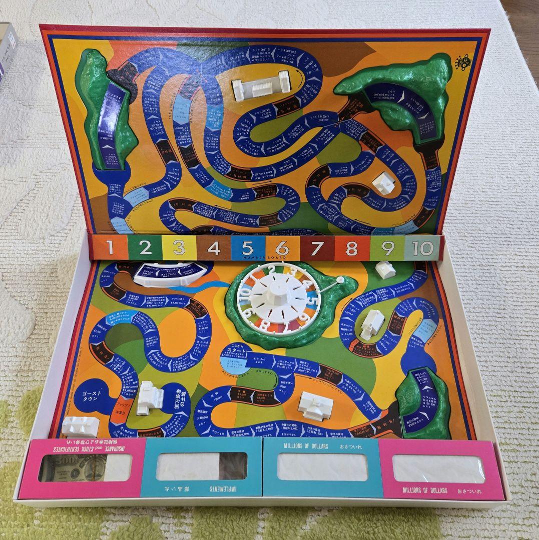 旧タカラ 初代 人生ゲーム THE GAME OF LIFE当時物 昭和レトロ