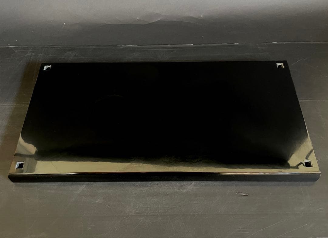 「母」 塗師 茶平一斎 真台子 真塗 台子 共箱 茶道具 （113F①）