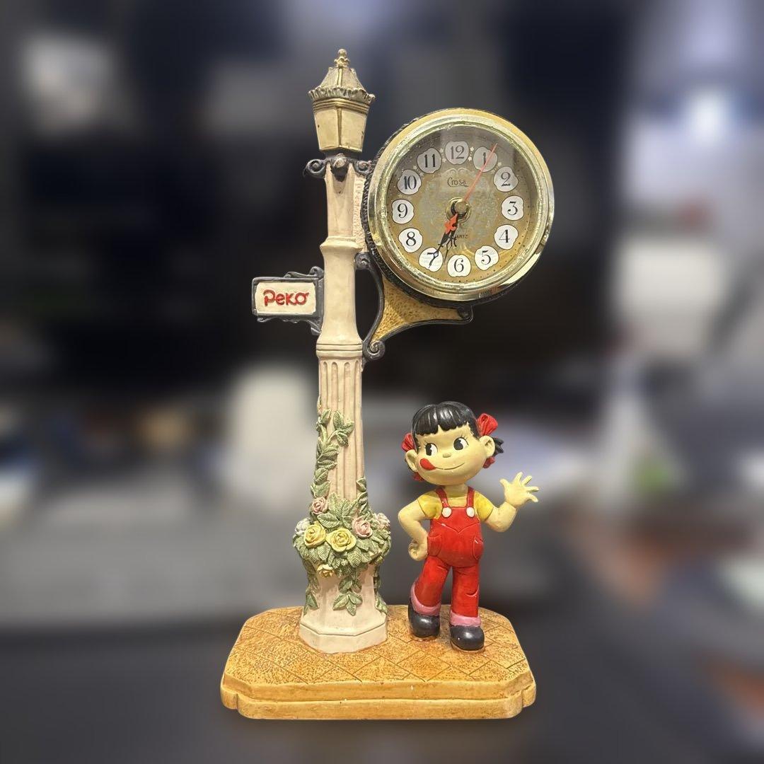 ペコちゃん 時計付きフィギュア