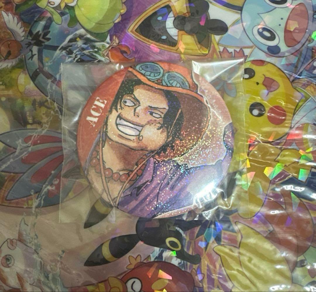 ワンピース　ジャンプフェスタ　エース　缶バッジ