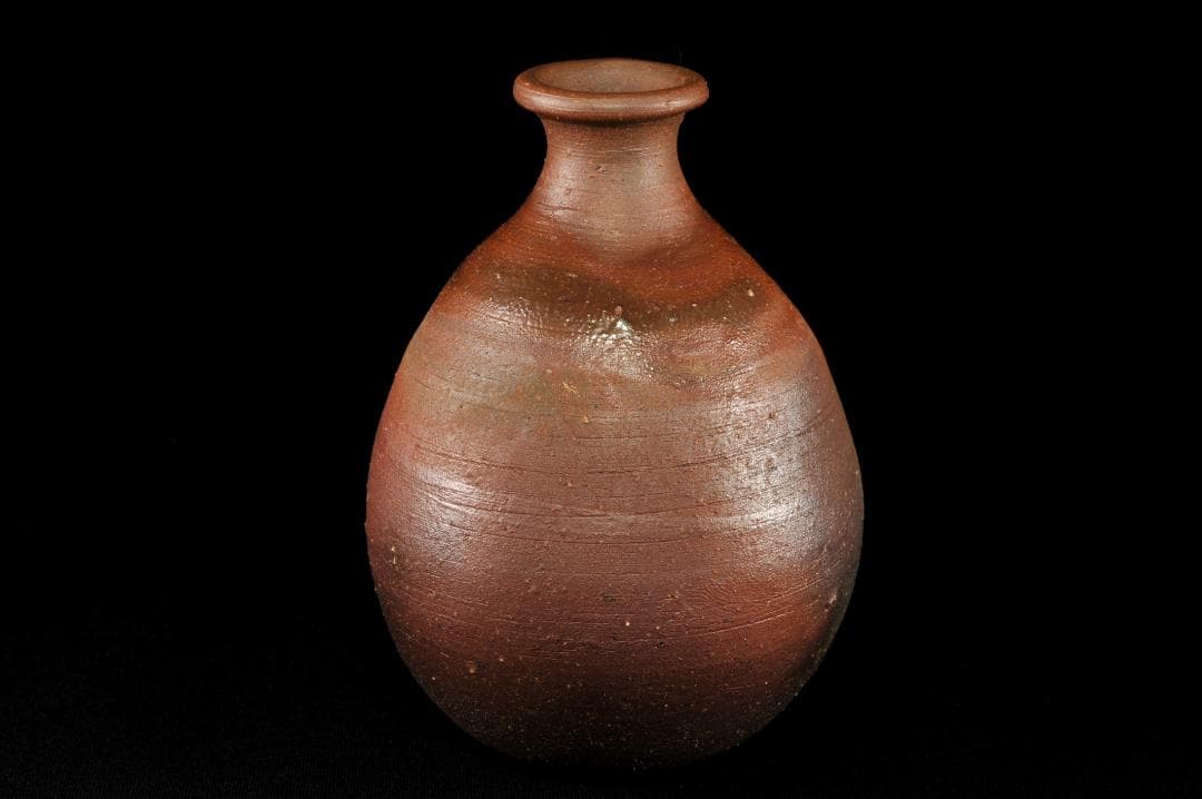 藤原雄 備前 徳利 共箱 人間国宝 父：藤原啓 茶道具 懐石道具