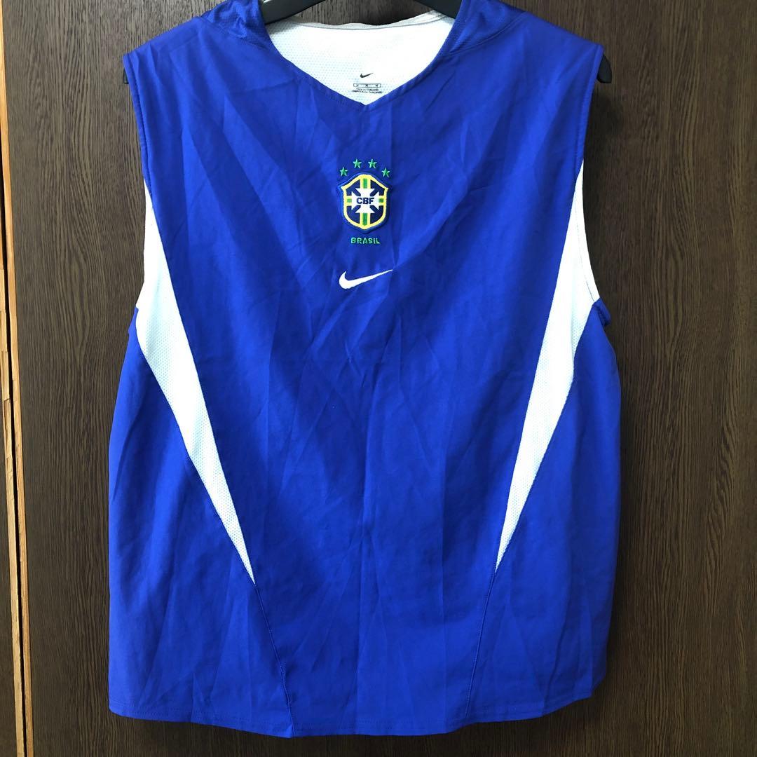 激レア日韓W杯 Nike ブラジル代表アウェイ　トレーニングタンクトップシャツM
