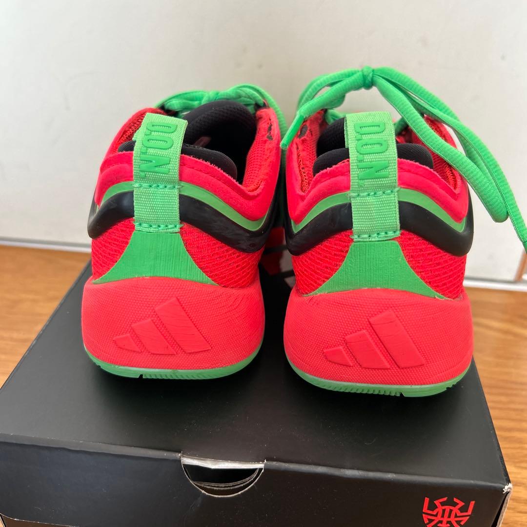 adidas バスケットシューズ 5.5 US レッド/グリーン