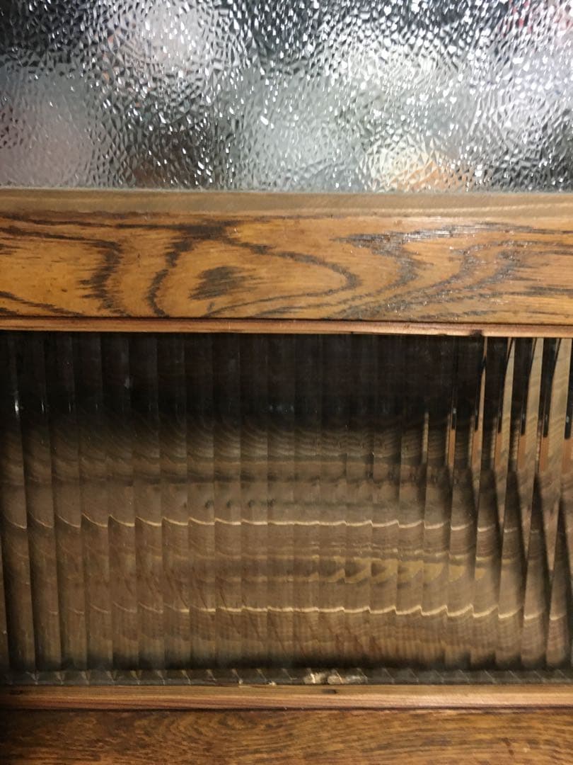 メルカリ便発送★モールガラス★木枠★古材★引き戸★昭和レトロ★ ブィンテージ★