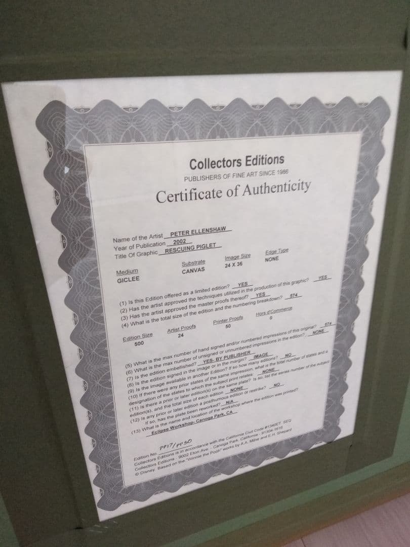 レスキューイングピグレット　ピーターエレンショー　絵画