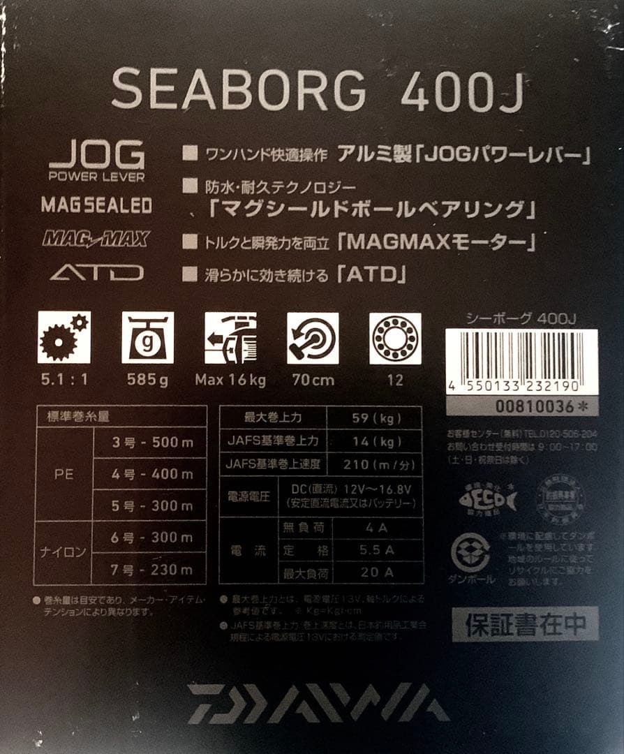 短時間使用！　ダイワ　23シーボーグ400J