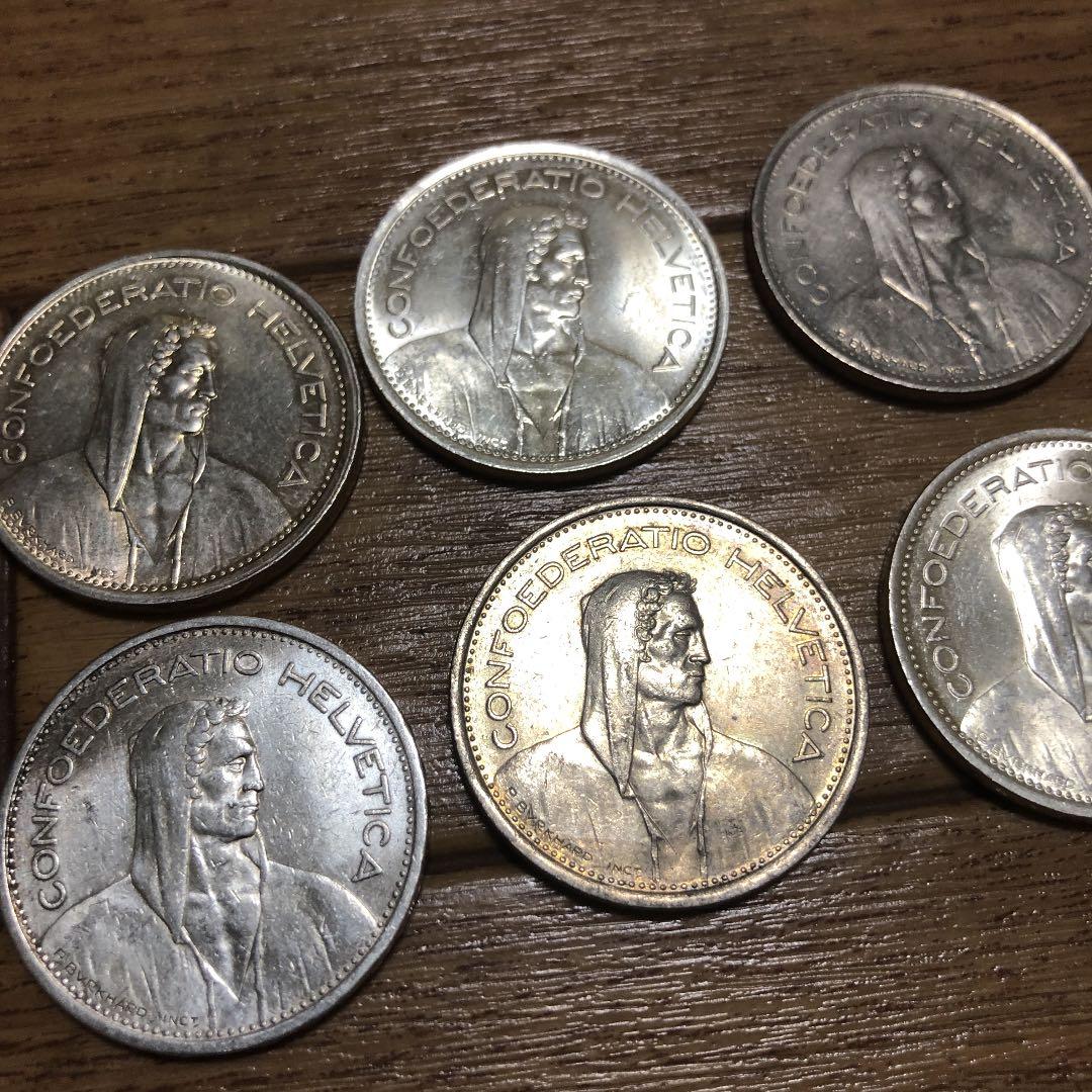 5フラン 5FR 世界の6枚　worldcoin