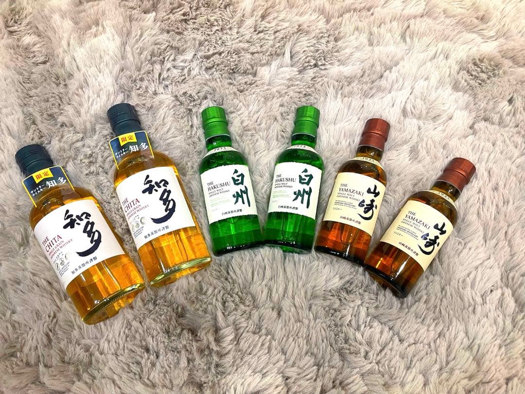 知多350ml 白州180ml 山崎180ml 6本 シングルモルトウイスキー