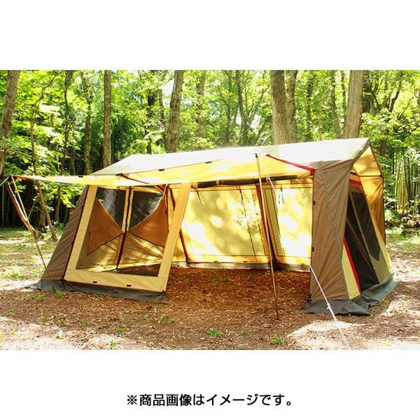 【新品】 オガワキャンパル ロッジシェルターII ブラウン×サンド×レッド