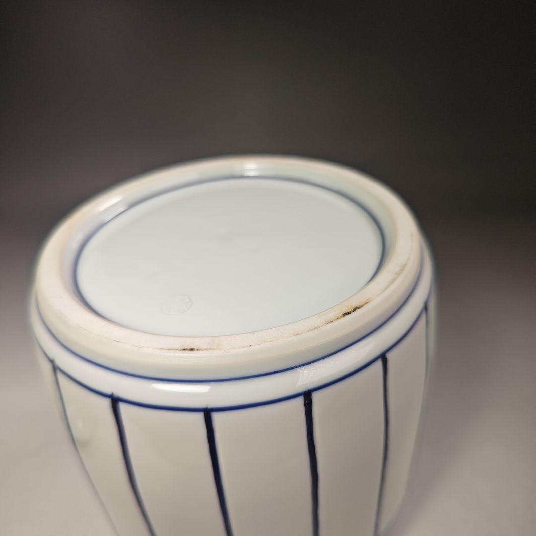 イ702 水指『中村春暁造』『染付桶側　水指　共箱』茶道具