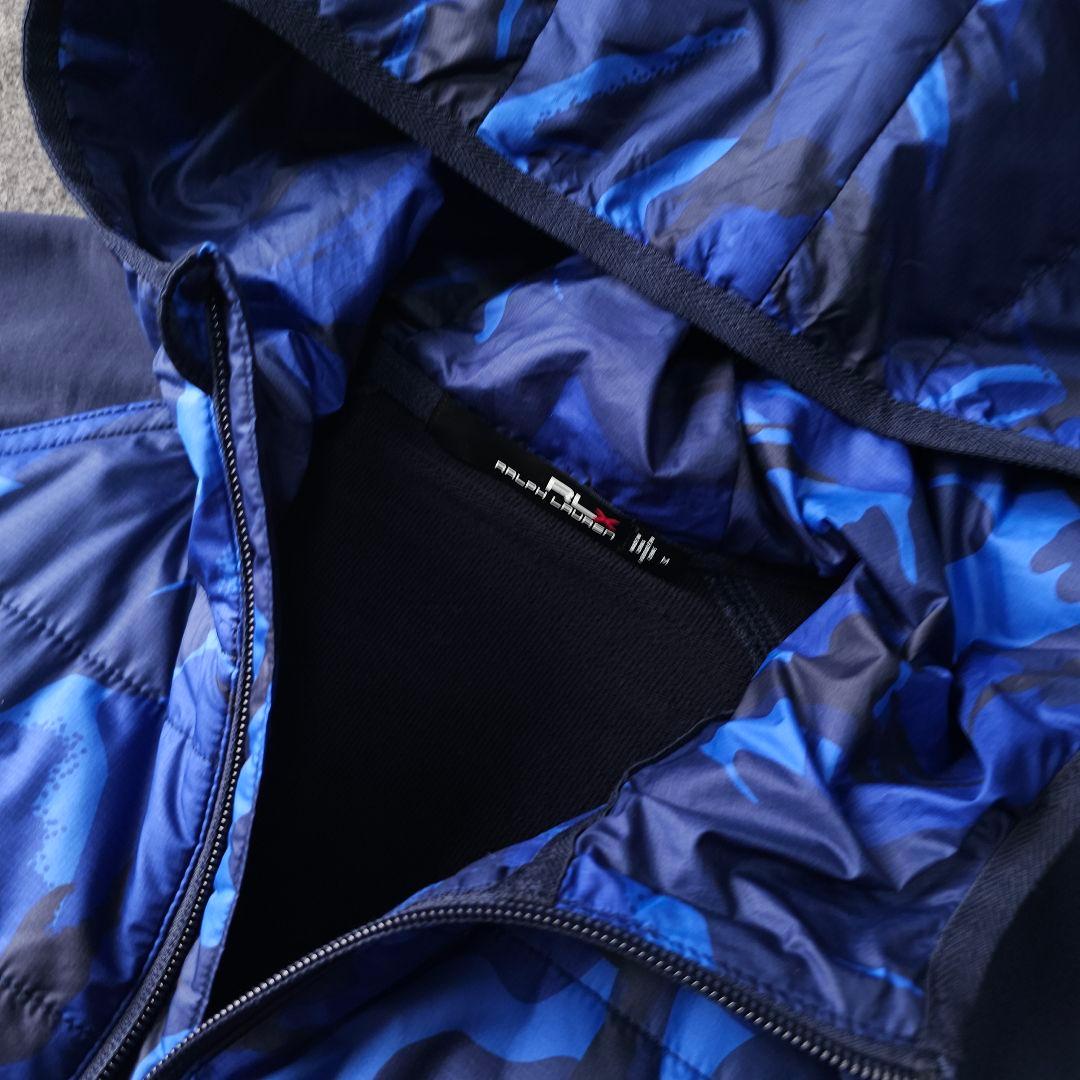 RLX ポロラルフローレン 中綿 異素材 カモフラ フーディブルゾンジャケットM