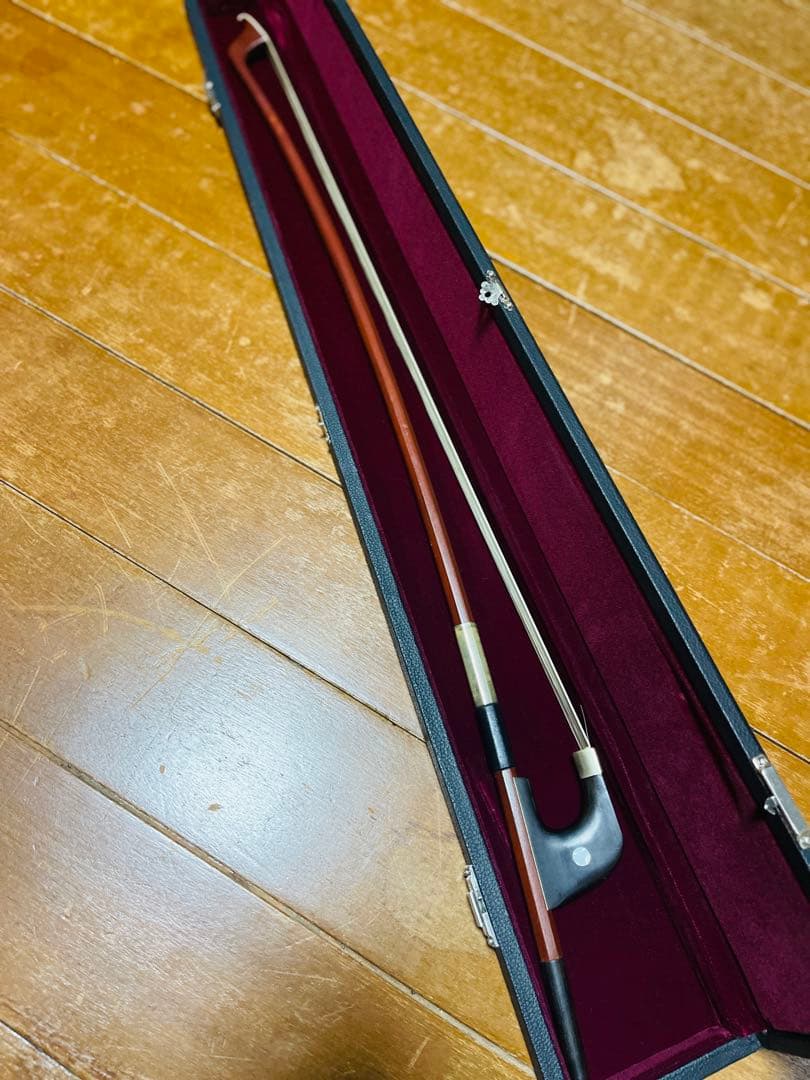 コントラバス弓 木製 ケース付き