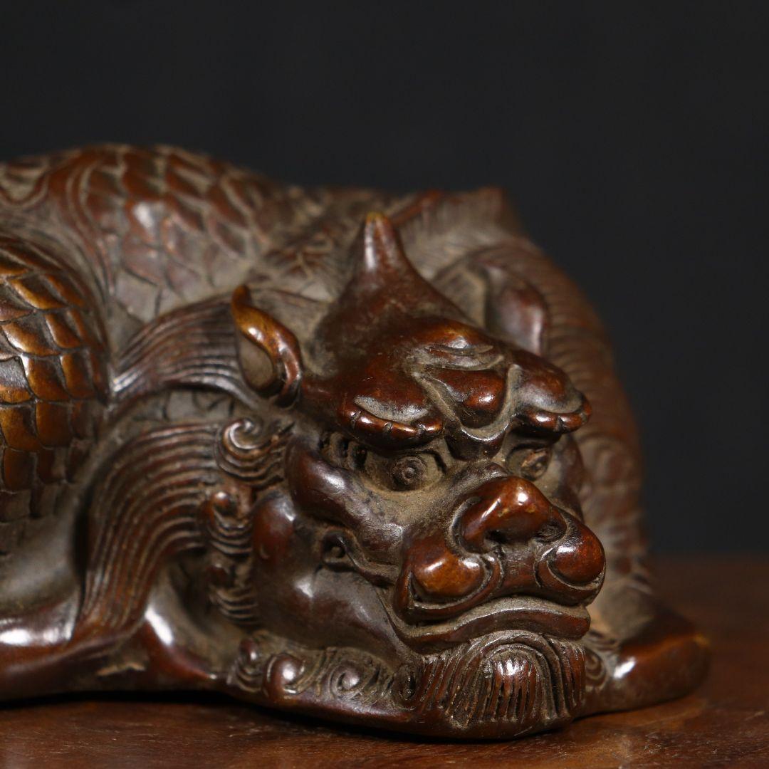 銅制 避水獣 家装飾 店舗 書房 置物開業 贈答品 マスコット 装飾品 工芸品