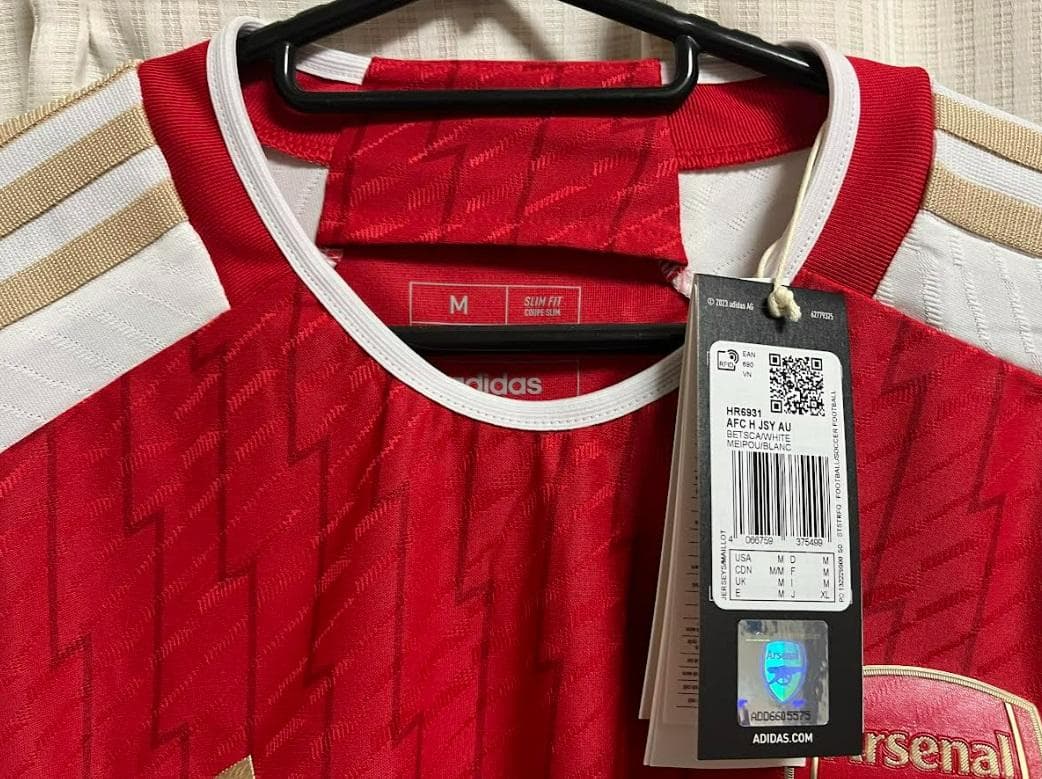 アーセナル　冨安健洋　オーセンティック ホーム　CL仕様（M）2023-24
