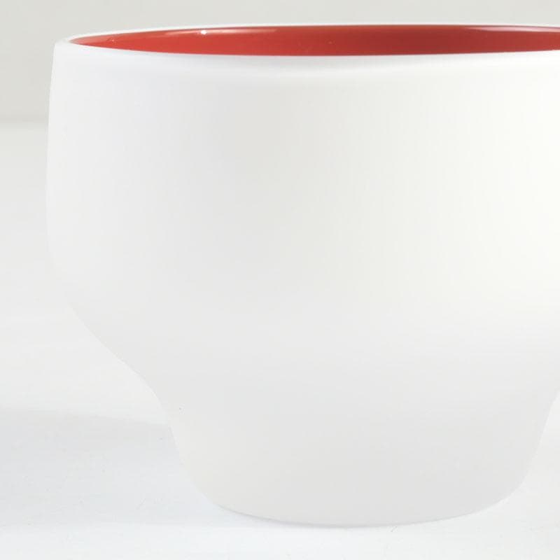 工芸ガラス　安田公子作　透硝子　切子杯　ぐい呑　共箱　V　9491