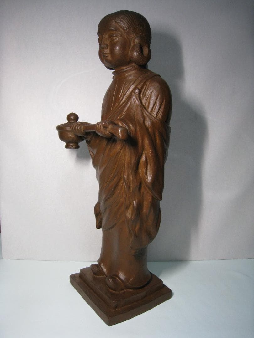 古銅　聖徳太子像十六歳孝養像　　古い作品のブロンズ像