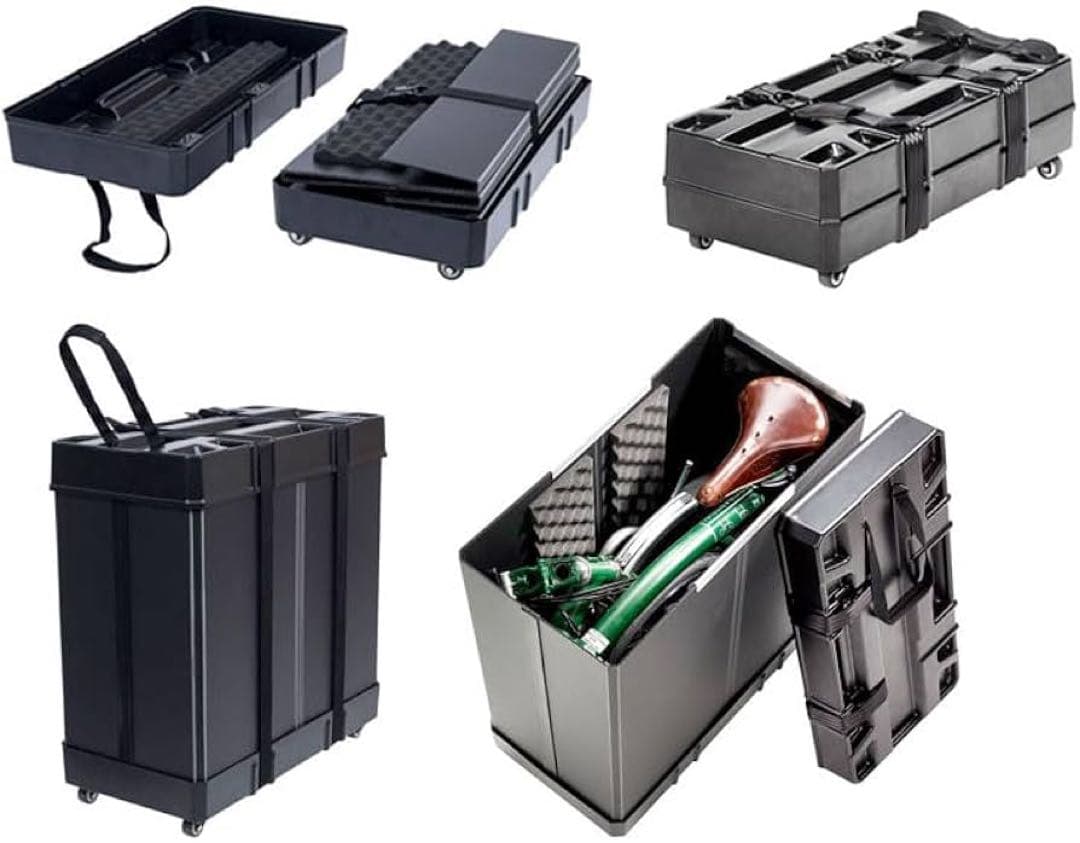 EZ Bike 折りたたみ自転車用 折りたたみ輪行ボックス キャスター付き