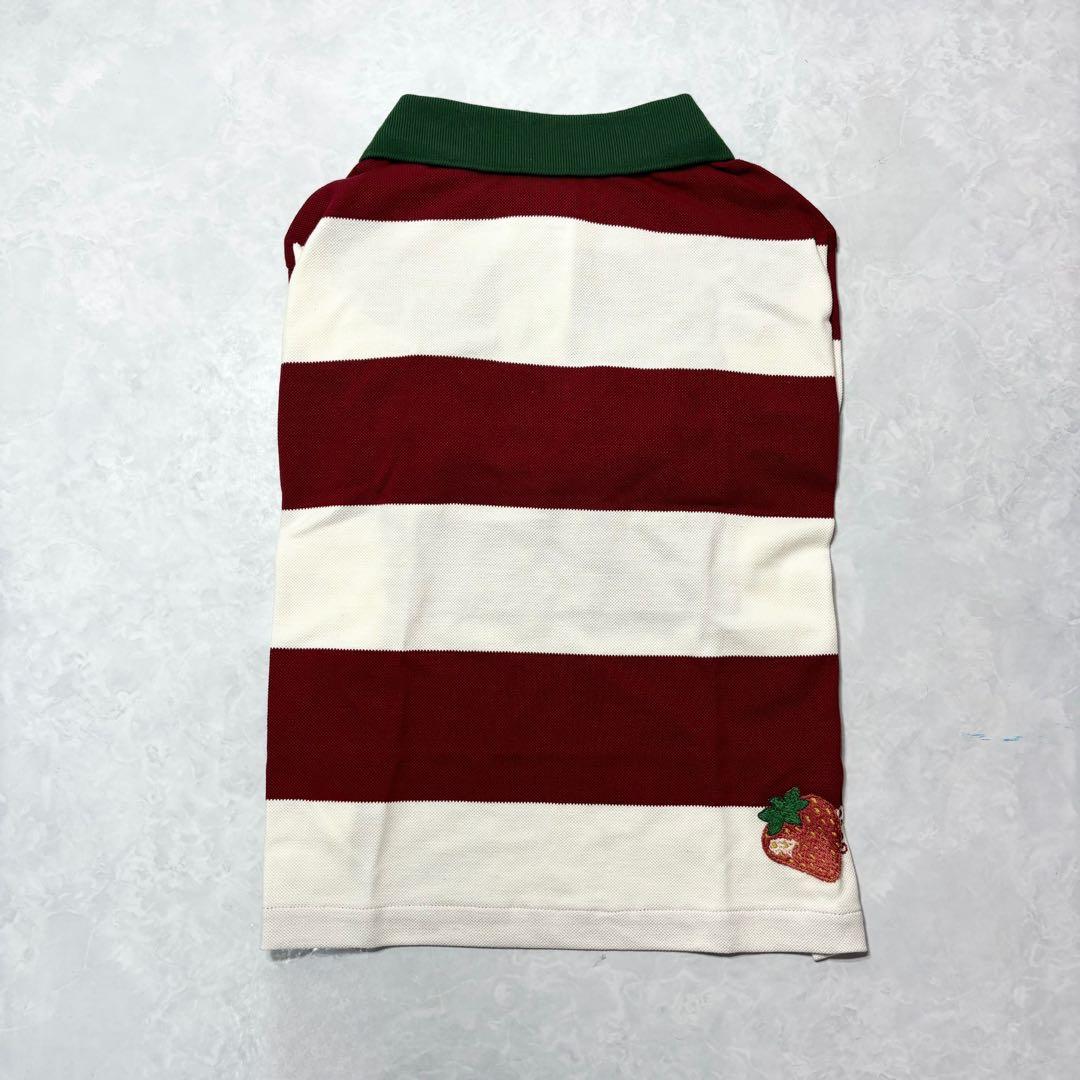新品 グッチ ストロベリー ビッグストライプ ドッグ Tシャツ ドッグウェア L