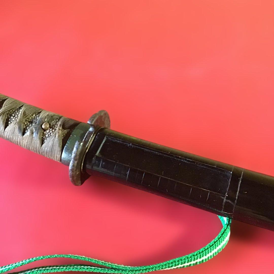 脇差一作拵　鶴亀色絵象嵌金具　笛巻鞘　繋ぎは木製　刃はありません