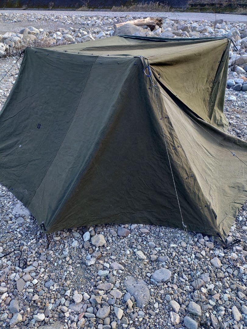 USパップテント　幕3枚セット　オリジナルカスタム＆マットレス、蚊帳セット無加工