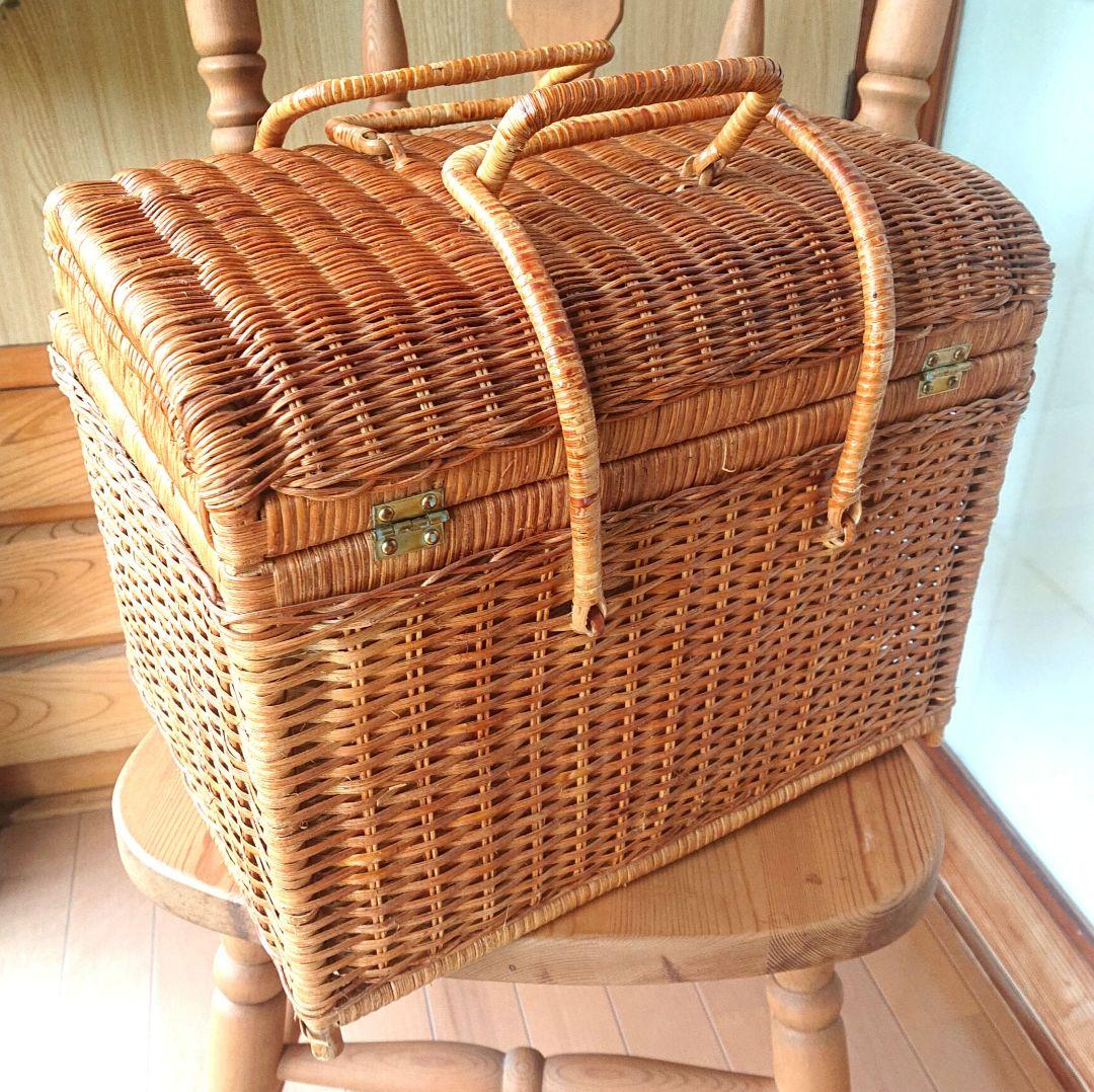 ペット用(小型)キャリーバッグ 蓋付き篭 インテリア