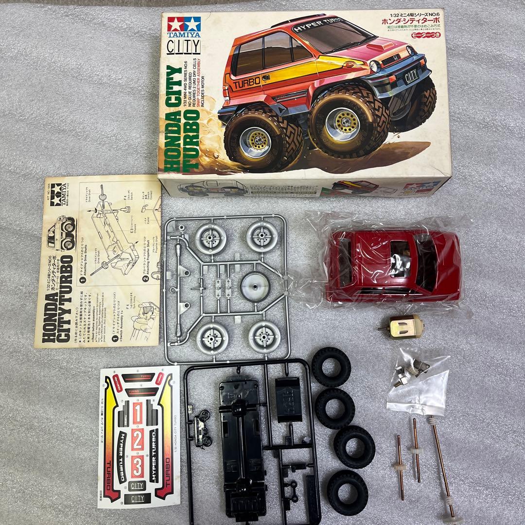タミヤ ホンダ シティ ターボ 1/32ミニ4駆シリーズNo.6 モーター付き