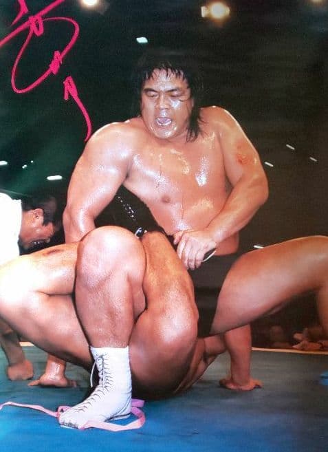 新日本プロレス『長州力 プリントサイン入りBＯポスター(非売品)』