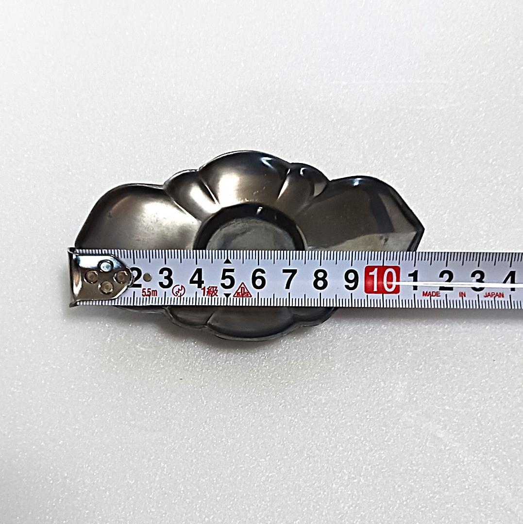 【アンティーク】　古錫 茶托 五客 在銘 乾茂號造　錫　【ヴィンテージ】